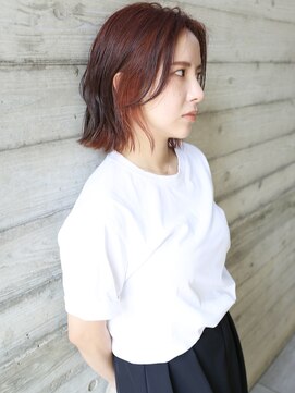 バース(BIRTH) 天神【BIRTH】外ハネウェーブボブ×インナーカラー　2