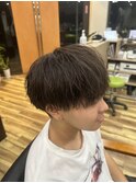 茶髪マッシュ