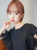 ニコ トウキョウ 渋谷(nico TOKYO)&nbsp;切りっぱなしボブ顔まわりレイヤーボブピンクブラウン