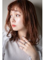 カバーヘア ブリス 上尾西口店(COVER HAIR bliss) デザインカラー前髪パーマ姫カット小顔ミディw上尾20代30代40代