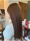 ストレートロング/オレンジブラウン