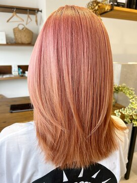 スナオ(sunao) 【ダブルカラー】ベージュピンク×レイヤーカット