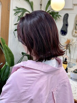 シエン 恵比寿(CIEN) チェリーレッド/バーガンディカラー/ブリーチなし/秋冬スタイル