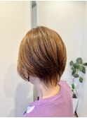 襟足すっきりショート×シエナブラウン