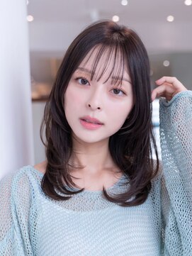 ドリップ バイ ハバナ 原宿(driP. by HAVANA) 大人可愛い韓国風レイヤースタイル/2wayバング/アッシュベージュ