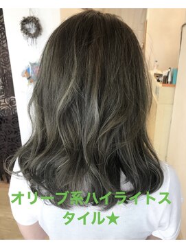 グランジュテ(grandjute) 白髪ぼかし　カラー　ハイライト　デジタルパーマ