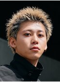 福岡メンズスパイキーショートツイストスパイラルパーマ短髪30代