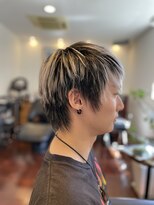 ヘアーサロンテン モトアザブ(hair salon Ten motoazabu)&nbsp;MEN’S HAIR/ブルーブラック/フェザーパーマ/麻布十番