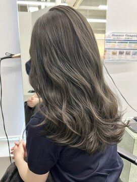 ノード(NODE) 栄艶髪ロングヨシンモリオリーブグレー