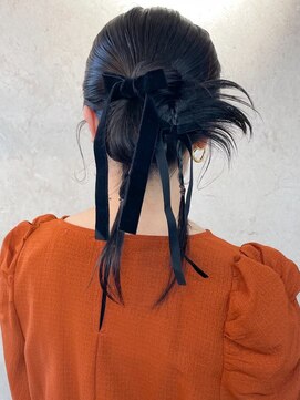 ビスクヘアデザイン(bisq hair design) くびれ巻き　韓国風　前髪カット　艶髪　サイドバング  髪質改善