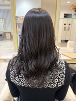 アッシュ 千歳烏山店(Ash)&nbsp;黒髪韓国レイヤーロングレイヤー顔回りレイヤーハッシュカット