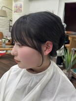 ジーテ 渋谷(gite) おくれ毛顔周りカット+髪質改善ストレート