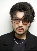 センターパートメンズパーマシャドウパーマフェザーパーマ