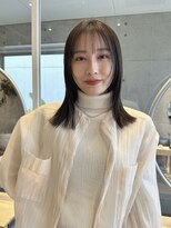 クラン調布北口店(CLAN)&nbsp;顔周りカットの黒髪ミディアム｜調布