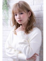 ヘアーアートシフォン 川口東口店(hair art chiffon)&nbsp;アンニュイウェーブとベビーウルフの小顔リラクシーミディ