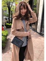 ヌイ 横浜(nui) アッシュブラウン_ブランジュネイビーカラーダブルバング