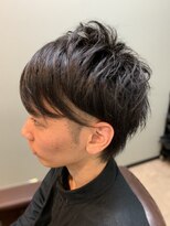 リレーションメンズヘアー(RELATION MEN'S HAIR)&nbsp;シャープでキレイめスタイル／カルマパーマ／ダークアッシュ