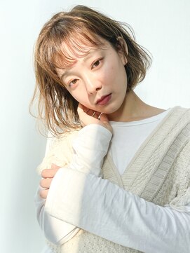 アイティー バイ アルバム 中野店(IT by ALBUM) エアリーボブ_ビタミンカラーメルティカラーくびれヘア_28819