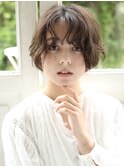 ゆるふわパーマショートボブ