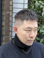 ブリーチ無しカラー　メンズアッシュグレー