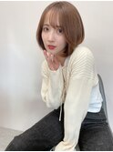 【トレンド】韓国スタイルボブ タンバルモリ ベージュカラー