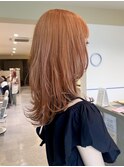 レイヤーカットオレンジカラー