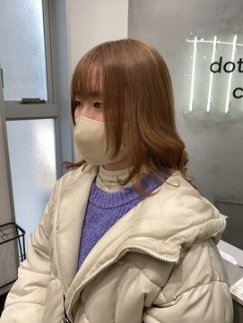 ヘアサロン ドット トウキョウ カラー 町田店(hair salon dot. tokyo color) 黒髪/グレーベージュ/レイヤーロング/前髪パーマ/ウルフ/町田