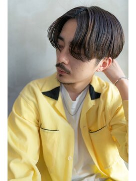 イオ 本厚木(io) センターパートメンズカットハイライトニュアンスパーマ