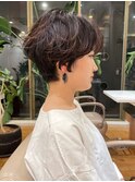 マッシュショート・ニュアンスパーマ・ショートヘア・銀座
