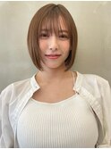 韓国前髪顔周り×切りっぱなしボブ【心斎橋/髪質改善】