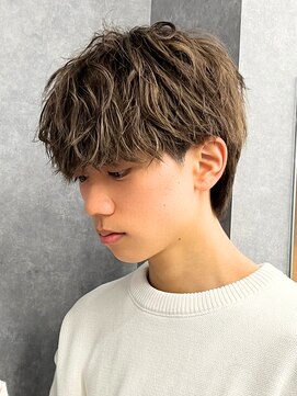 エルマーク 梅田(L-MARK) 波巻きパーマスパイラルパーマツイストスパイラルパーマメンズ