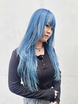 ノブレス(NOBLESSE) ロングレイヤー/水色カラー