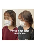 ムード マグ レーベル 南松本(MOOD Mag Label)&nbsp;大人可愛い艶髪秋色カラーくすみベージュくびれウルフオレンジ