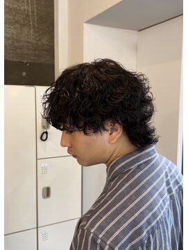 メンズギフト(men's GIFT) ツーブロック波巻きスパイラルパーマメンズマッシュウルフ