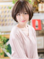 カバーヘア ブリス 大宮西口(COVER HAIR bliss)&nbsp;透明感カラー前下がり耳かけ小顔丸みショートc6大宮20代30代40代