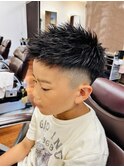 【Mr.BABY/岡山市】キッズカット男の子　ショートツーブロック