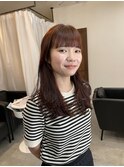 ワイドバング×冬カラーブラウン