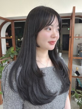 ソピ バイ インビテーション(sopi by invitation) 2wayバング ロングレイヤー レイヤーカット ラベンダーグレー