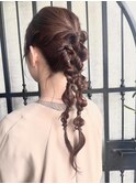 ぽこぽこ編み下ろしツインテール