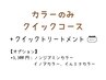【カラーのみクイックコース】艶髪カラー+ピュアtr+クイックtr