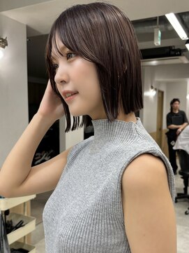 サンド 池袋(sand) ぱつっと黒髪ボブ