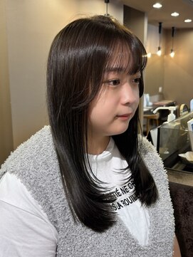 サロンドジョー(salon de joe) ナチュラルレイヤー/レイヤーカット/オリーブブラウン