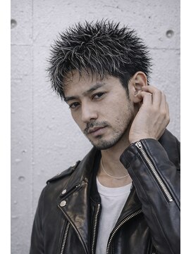 メンズ ラピス(Men's Lapis) ホワイトメッシュ×スパイキーショート