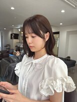 ヴィヴカウンター(VIVE counter)&nbsp;ブラウンベージュ,ぱっつんシースルーバング