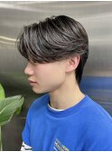 センターパート 曲がる縮毛矯正 ニュアンスパーマ