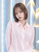 フォト 新宿三丁目(foto)&nbsp;地毛風縮毛矯正韓国風顔まわりレイヤー小顔ボブ切りっぱなしボブ