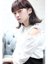 ホラン(HoLan)&nbsp;【HoLan】外ハネカールx透明感ラベンダーアッシュxワイドバング