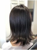 ステップボーンカット 小顔補正立体カット ロング