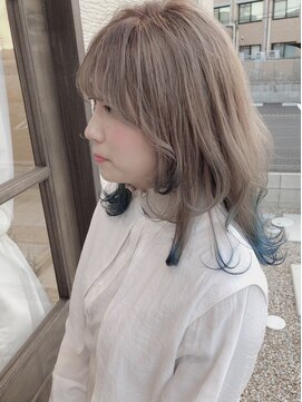 メリッサ(melissa) 透明感グレージュ×裾ブルー