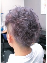 アミューズ(amuse)&nbsp;ツーブロックソフトモヒカングレージュbyカットハウスアン